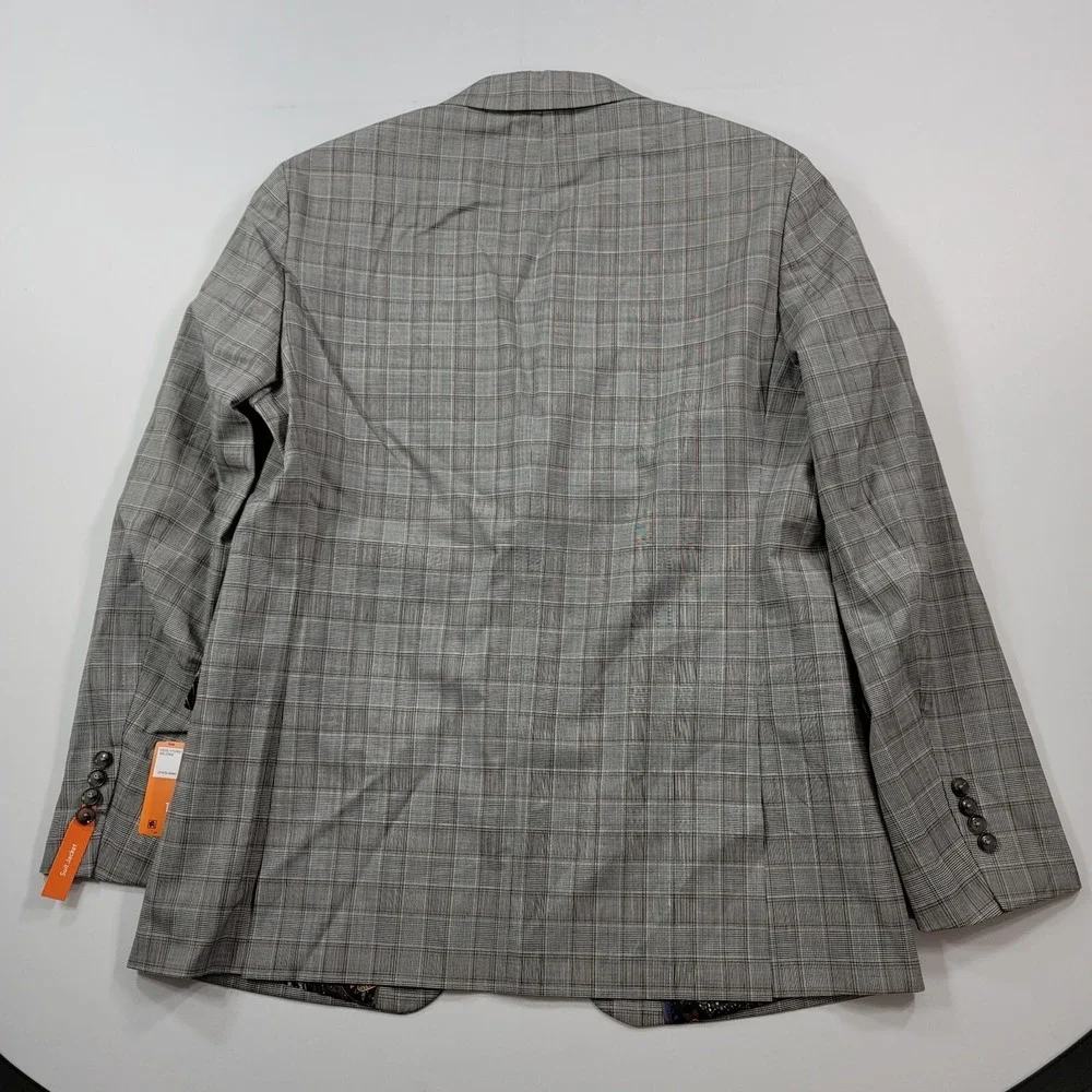 Tallia Slim-Fit Wool‎ Suit Mens 44L 2 Piece Pants 40x32 Cream Brown $600 NEW